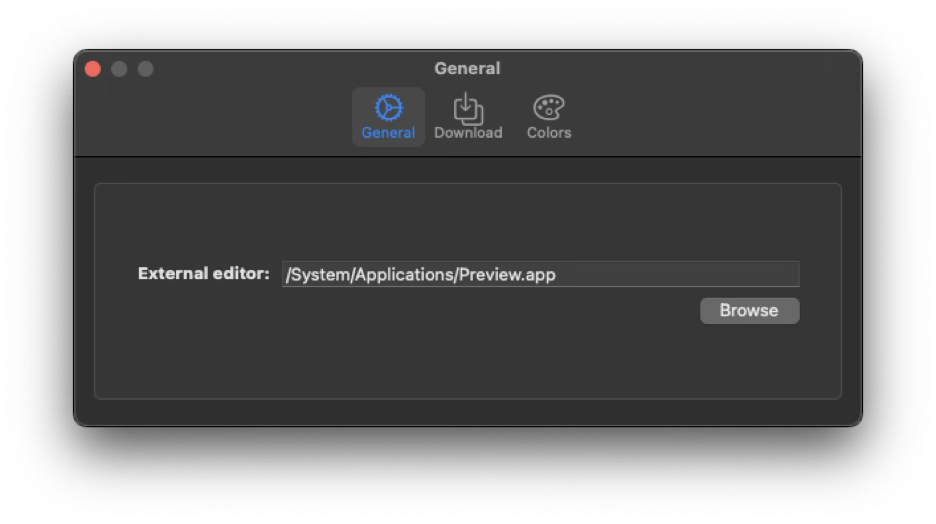 General settings